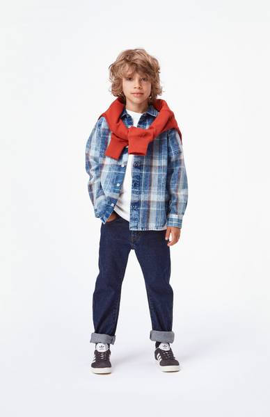 Molo, Russy indigo check skjorte
