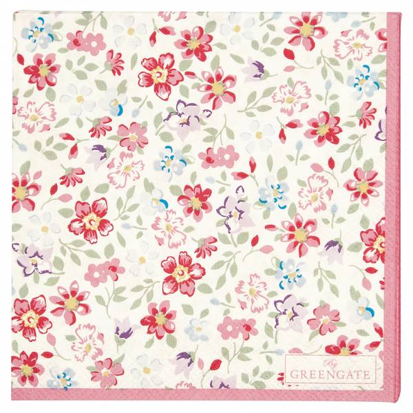 GreenGate, Servietter clementine white small