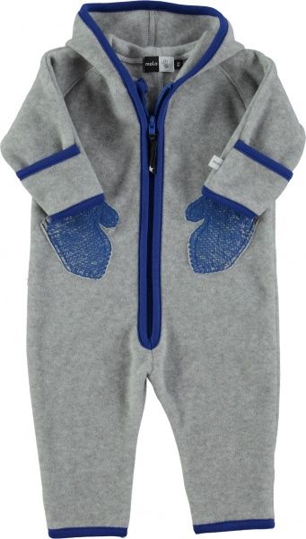 Molo, udo grey melange fleecedrakt