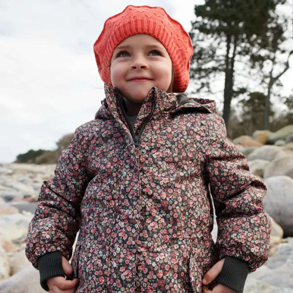 Wheat Tove tech vinterjakke raven wild flowers