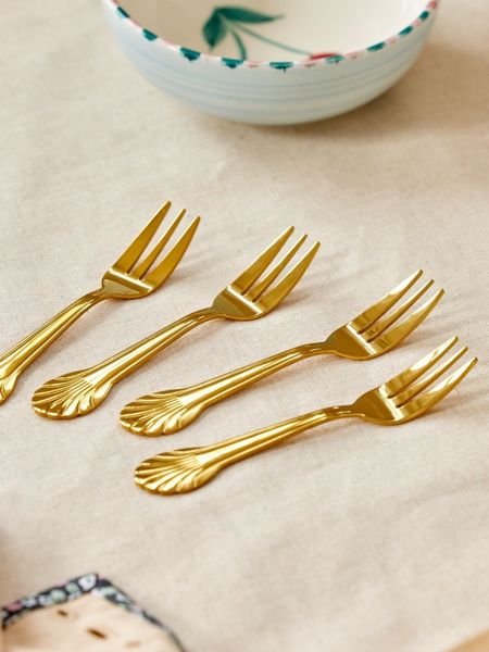 Rice, gafler,  seashell gold
