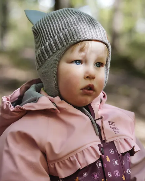 Kattnakken , lue merinoull baby, m&aring;nefjell