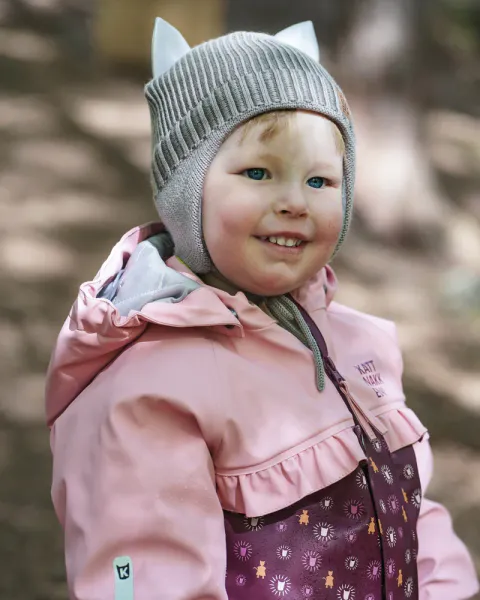 Kattnakken , lue merinoull baby, m&aring;nefjell