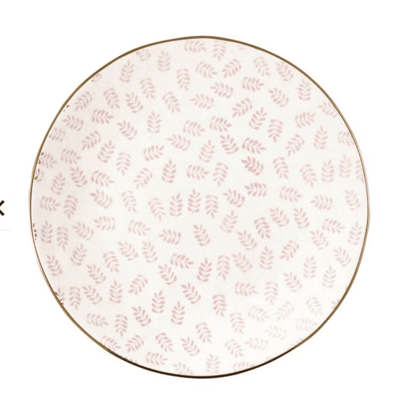 GreenGate, lunchtallerken Lianna pale pink with gold