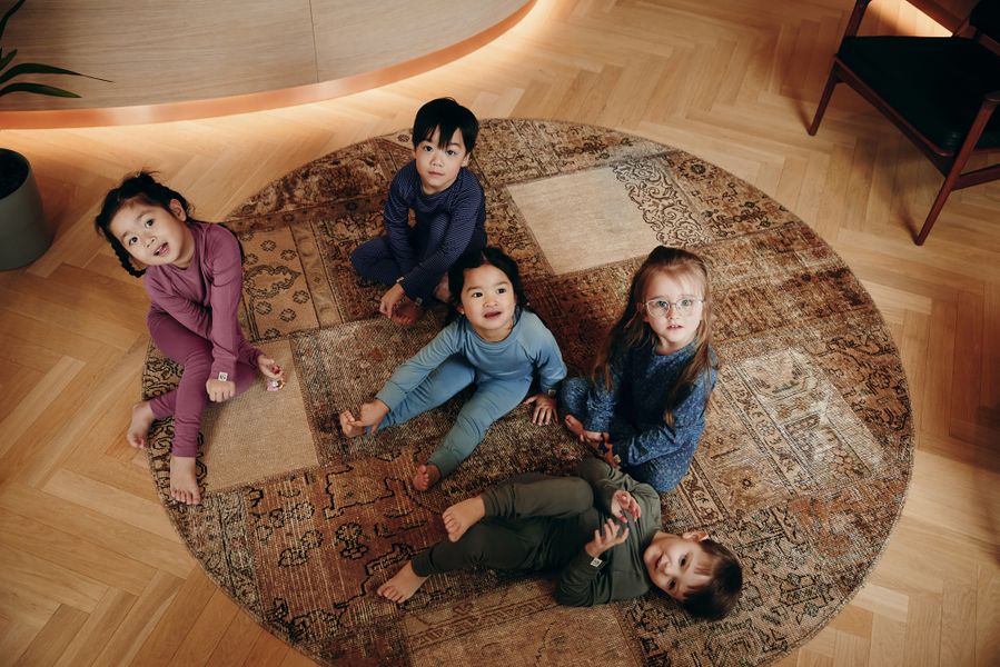 Gullkorn design, Vennen bambussett ltd denimblå