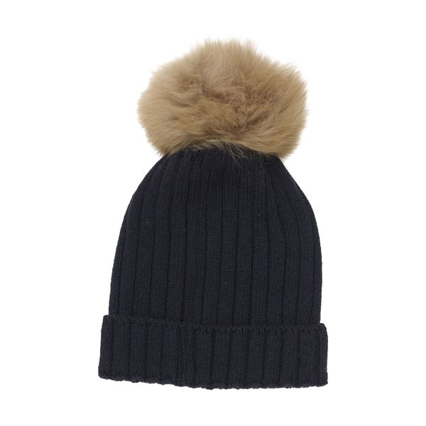Huttelihut , lue i ull med alpakka-dusk, dark navy