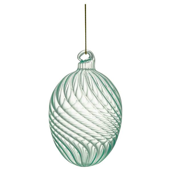 GreenGate, påskeegg i glass swirl thin pale green