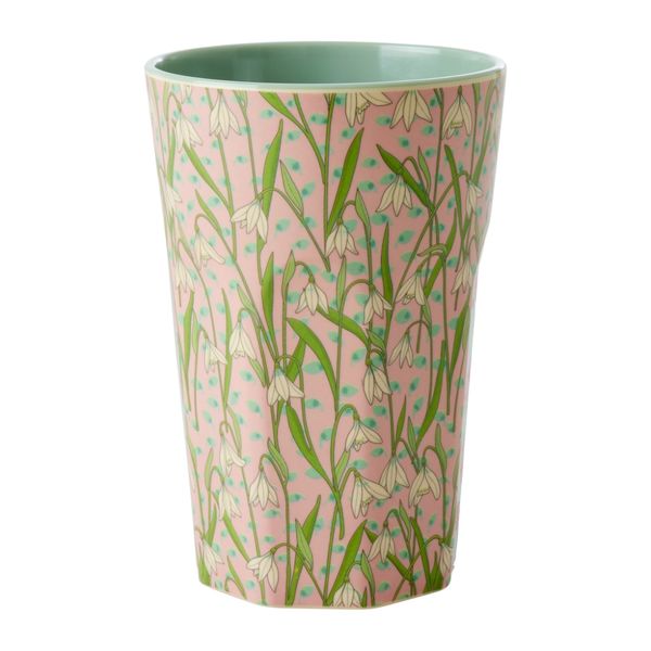 Rice, h&oslash;y kopp i melamin, new snowdrop print